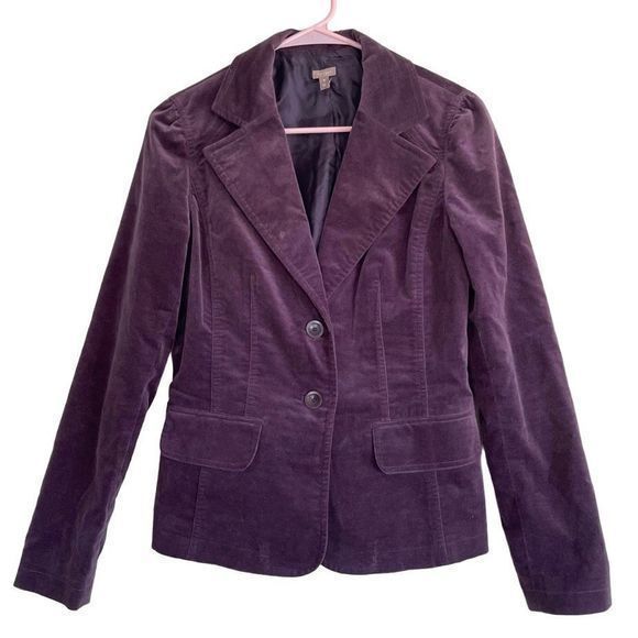 Halogen Jackets & Blazers - Halogen Purple Velvet Button Down Work Blazer